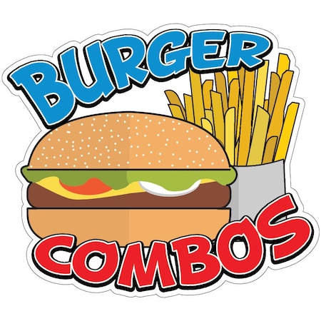Burger Combos Decal Concession Stand Food Truck Sticker